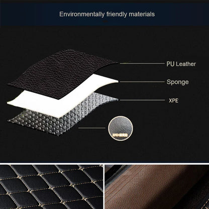 Kcimo 5Pcs Car Floor Mats Universal PU Leather Waterproof Auto Foot Pad Protector Automobile Interior Car Interior Accessories