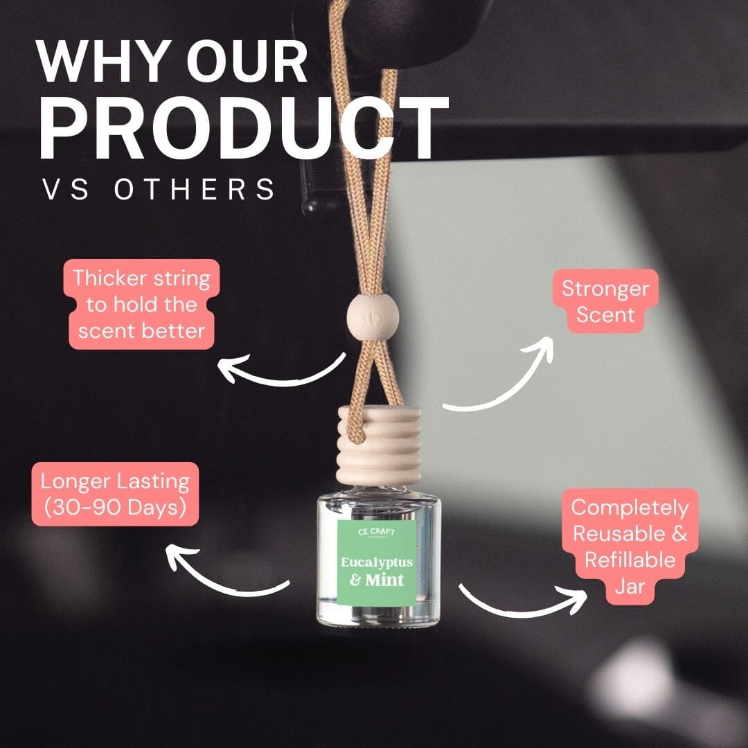 Eucalyptus & Mint Scented Car Freshener