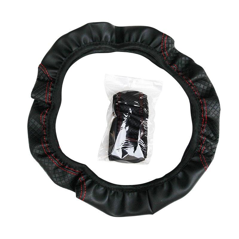 Steering Wheel Cover Braid On The Steering Wheel Cover Auto Car Steering Wheel Cover Wear-resistant Anti-slip Car Accessories Microfiber Breathable Wheel Cover Car Accessories Warm Steering Wheel Cover Winter Cool Summer Cover Interior